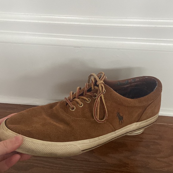 🧡 Men’s POLO Ralph Lauren brown suede sneakers - Picture 2 of 7